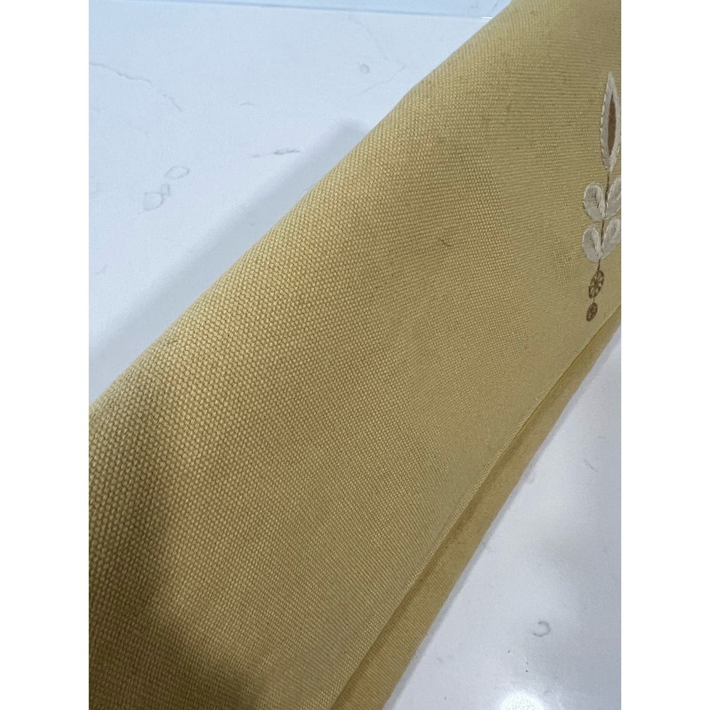 Serena and Lily Large Yellow Canvas Embroidered Diaper Holder Or Clutch New 8x13 - Picture 9 of 10